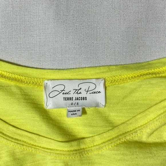 Feel the Piece Terre Jacobs Yellow Tops T-Shirt S - Picture 10 of 12